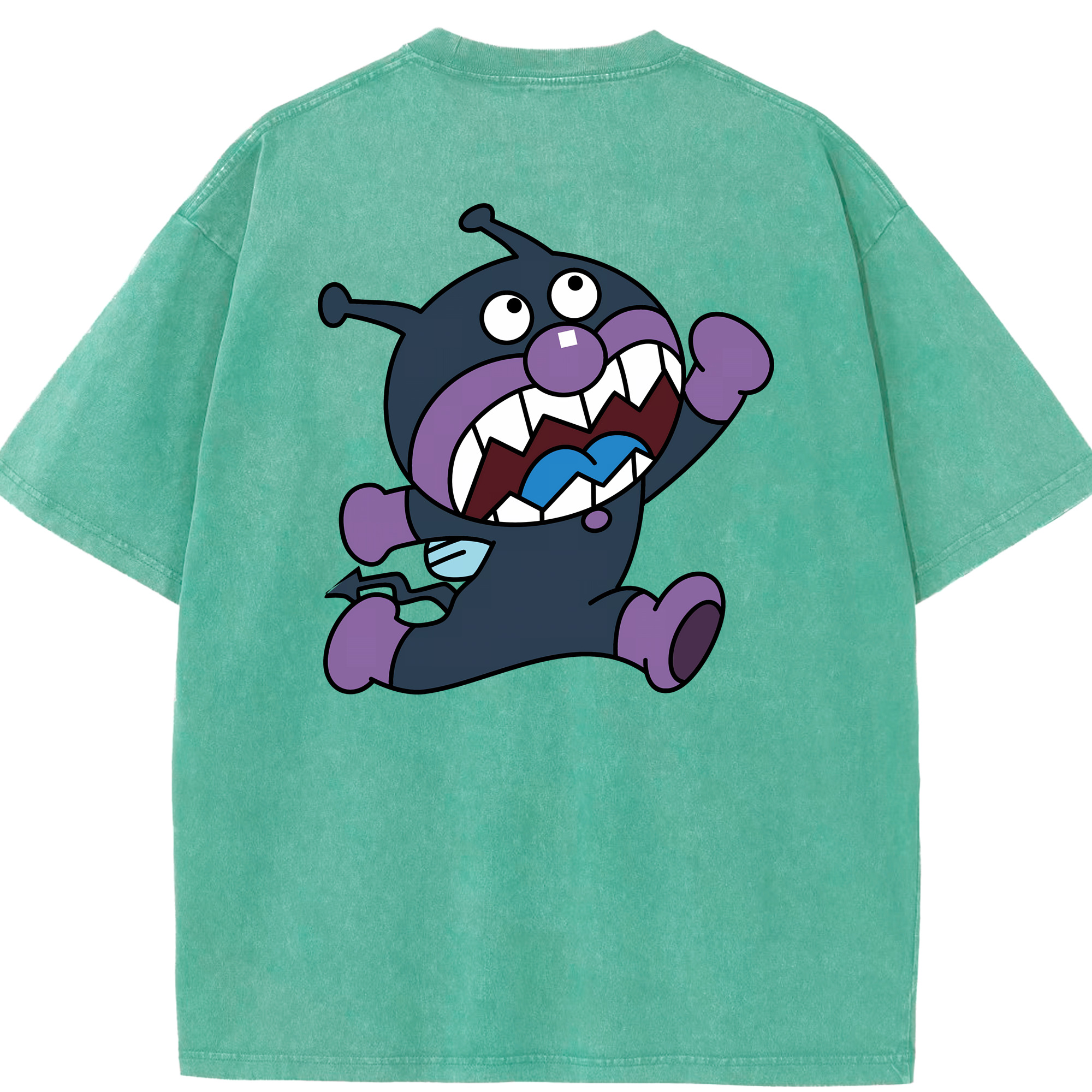 （画像用） アンパンマン Anpanman 綿100% ヴィンテージ風 半袖Tシャツ（背面プリント）